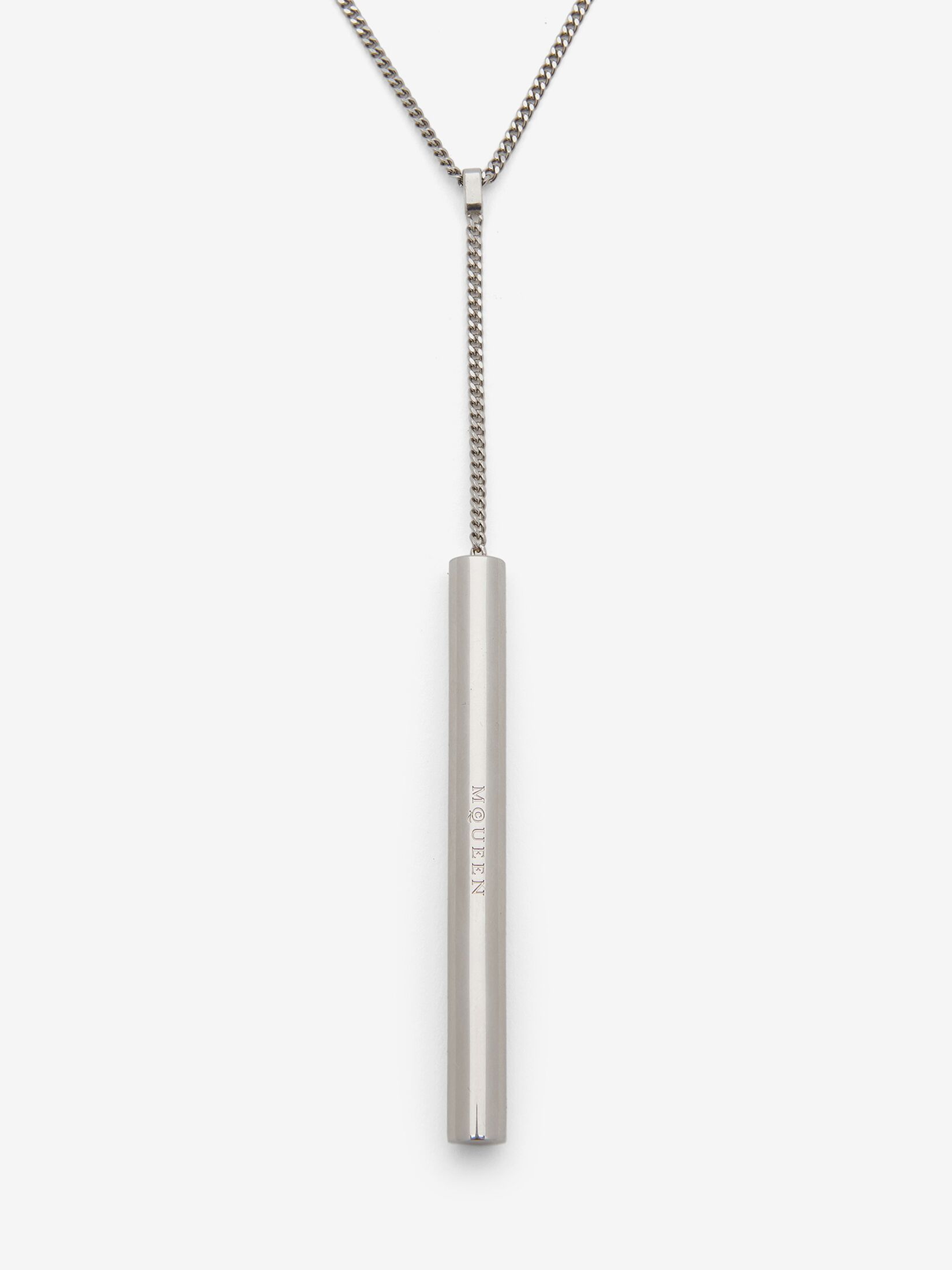 Alexander Mcqueen Men's T-bar Chain Necklace In Palladium In Palladium