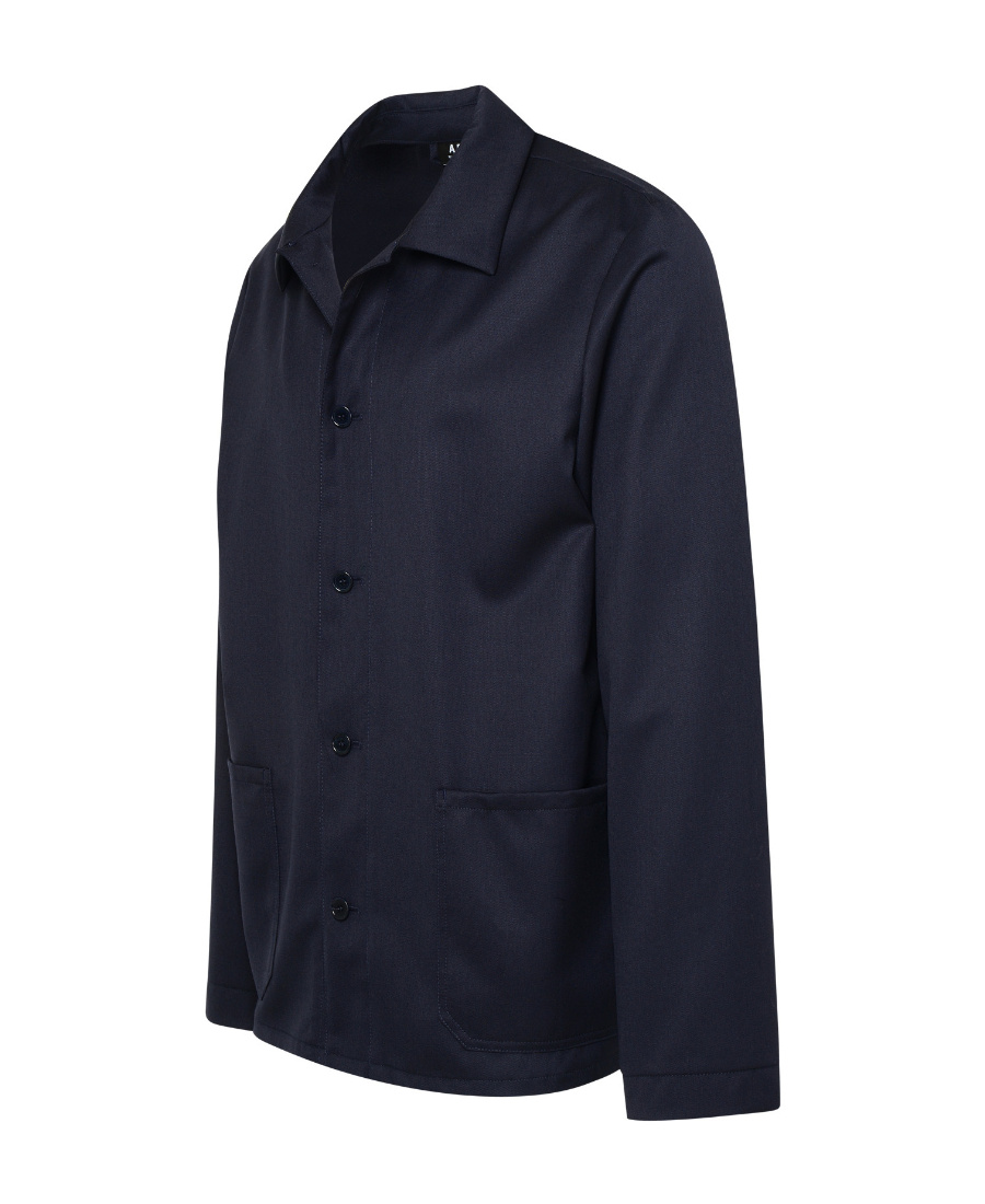 Apc Wool Shirt Jacket In Black