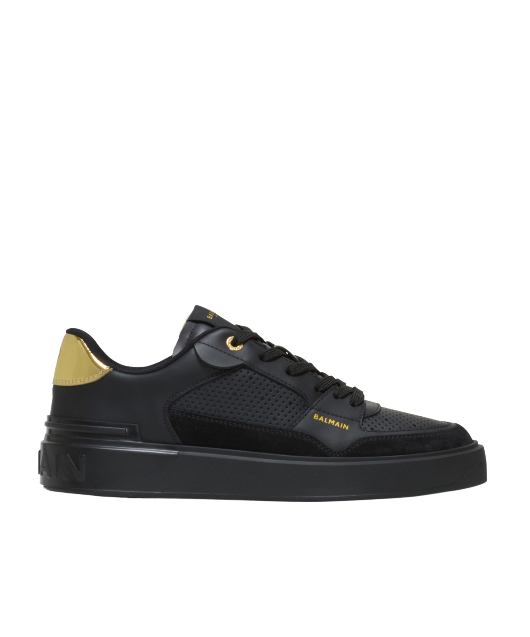 Balmain B-court Flip Sneakers In Black