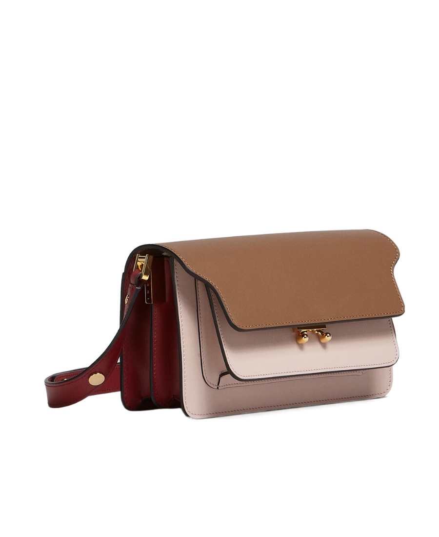 Marni Trunk Colourblock Shoulder Bag In Brown