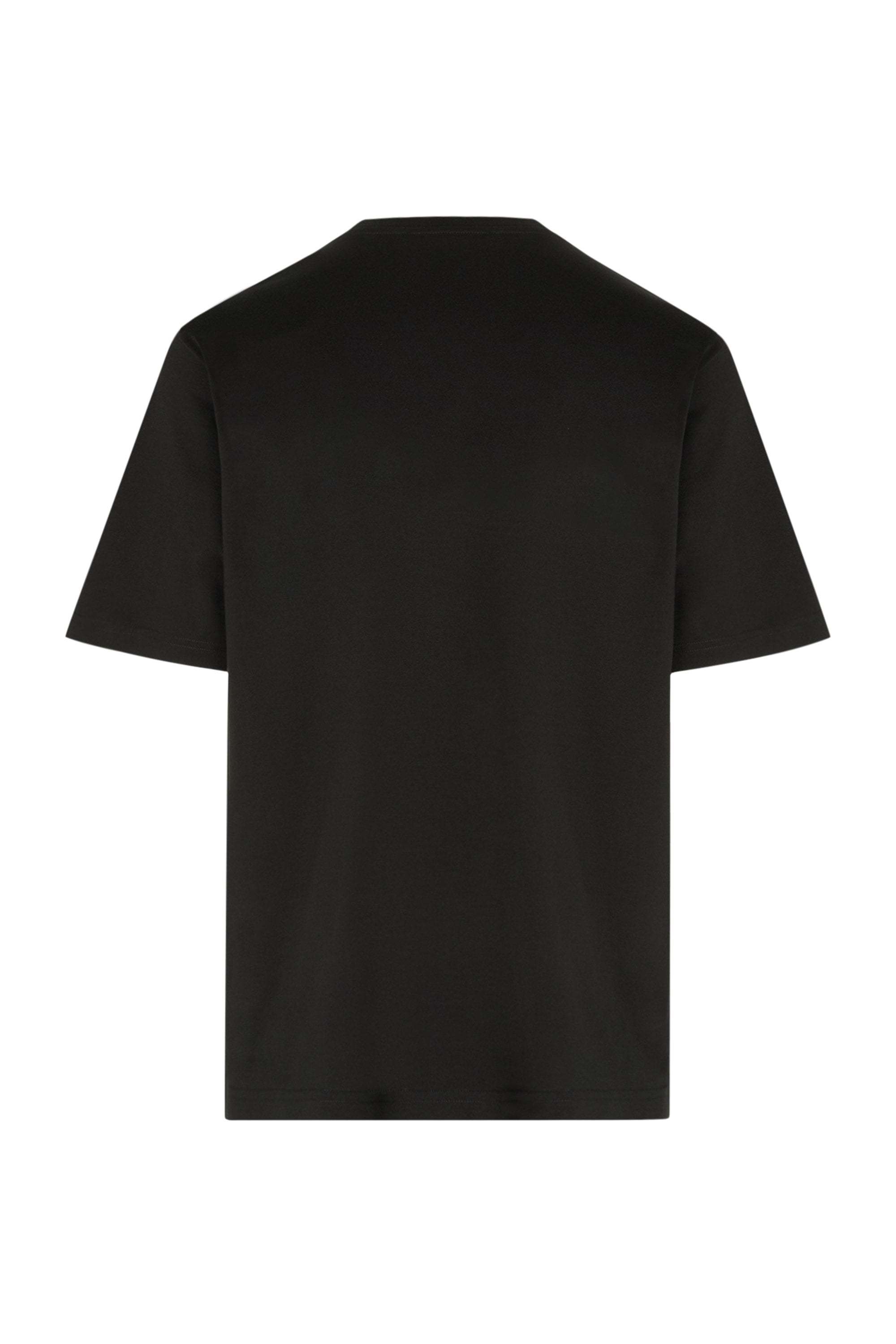 Dolce & Gabbana Men Short Sleeve T-shirt With Logo In Black