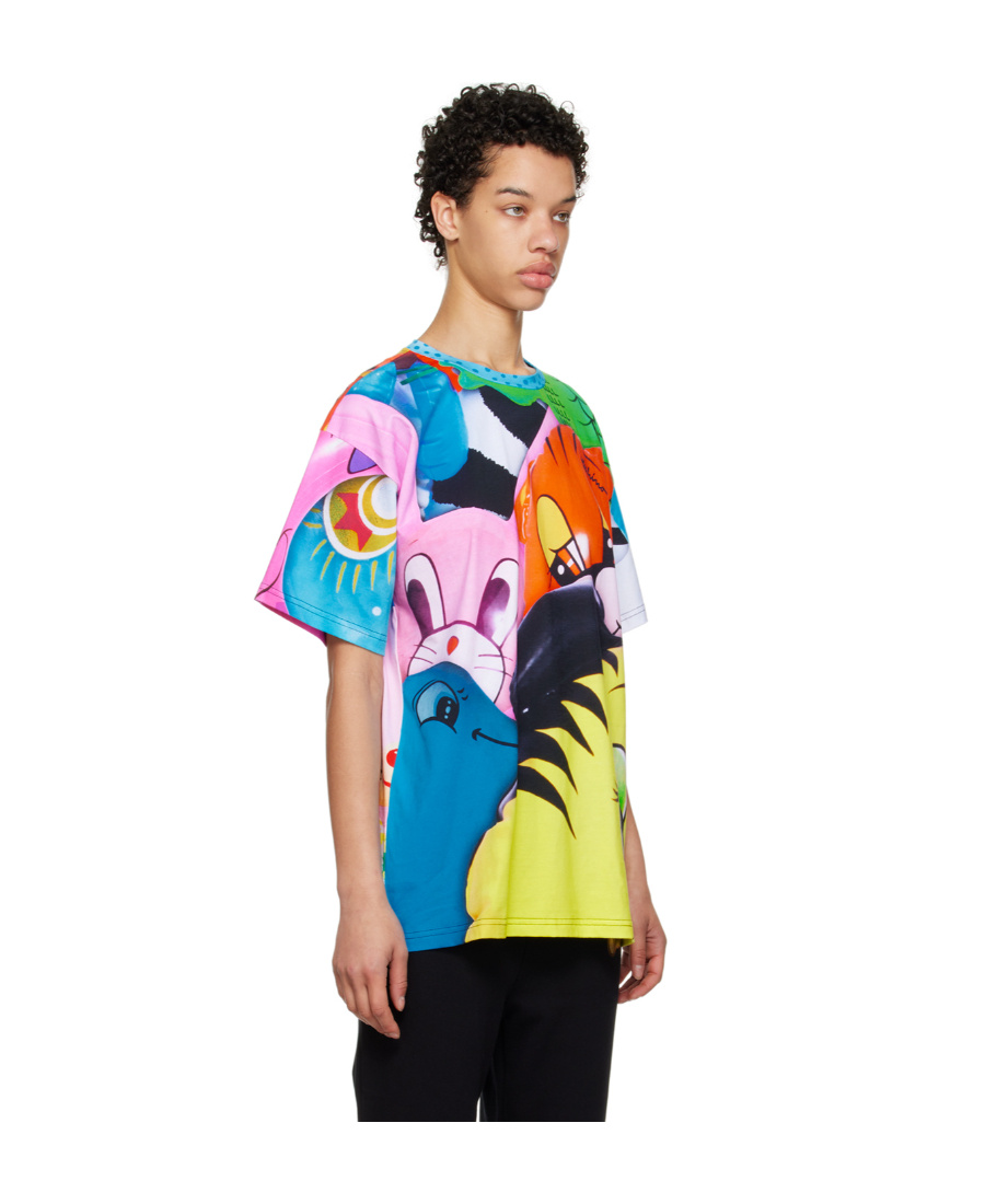 Moschino Plain Knitted T-shirt In Multicolor