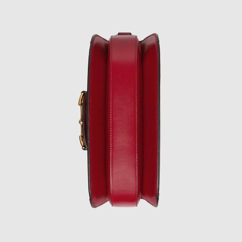 Shop Gucci 1955 Horsebit Shoulder Bag In Red