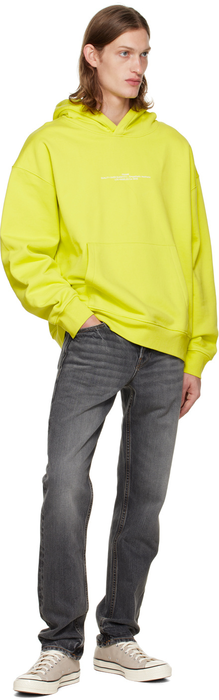 Frame Logo Hooded Sweater In Yellow