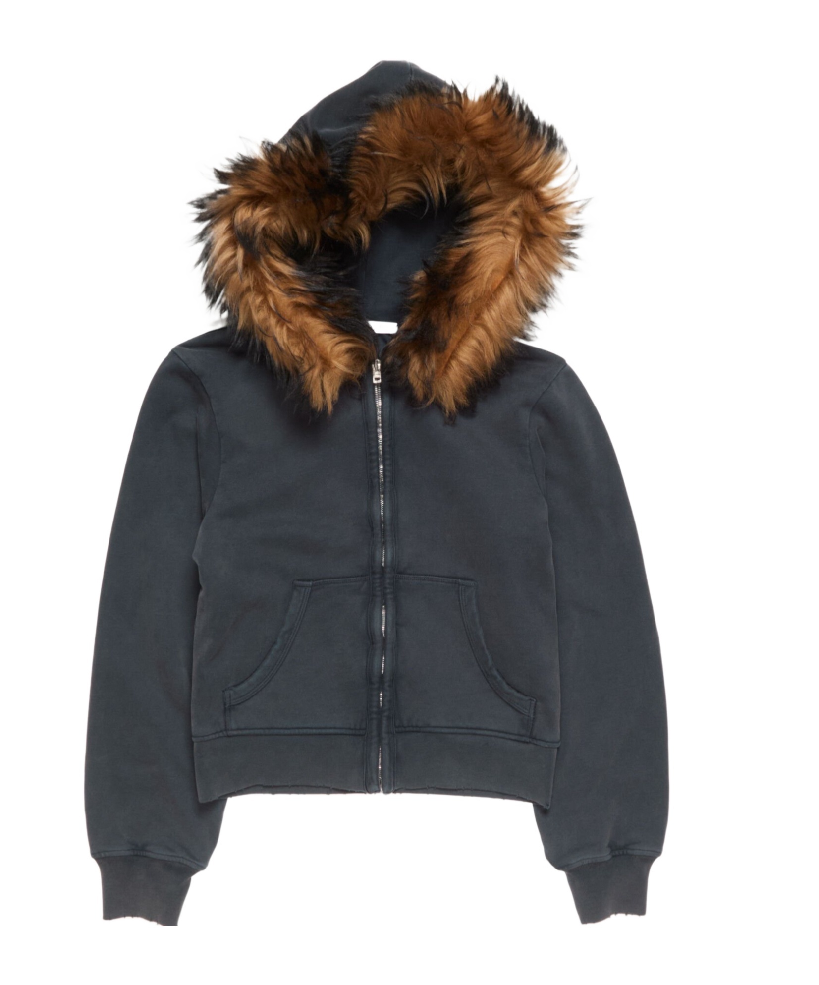 Acne Studios Hooded Zipper Hoodie In Black