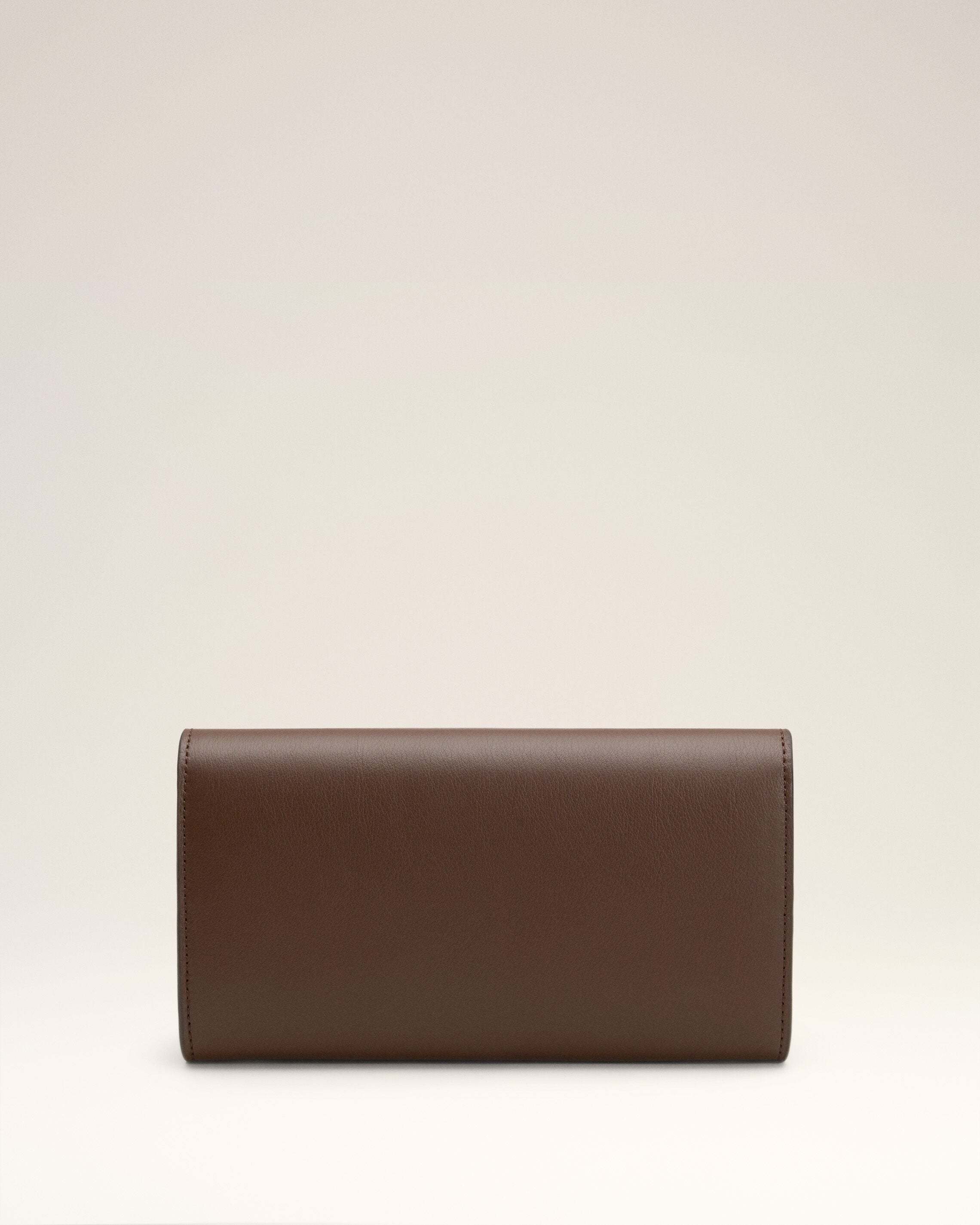 Ami Alexandre Mattiussi Brown Smooth Leather Carrousel Continental Wallet In Brown