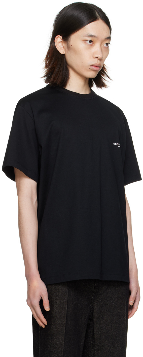 Wooyoungmi Black Light Graphic T-shirt In Black