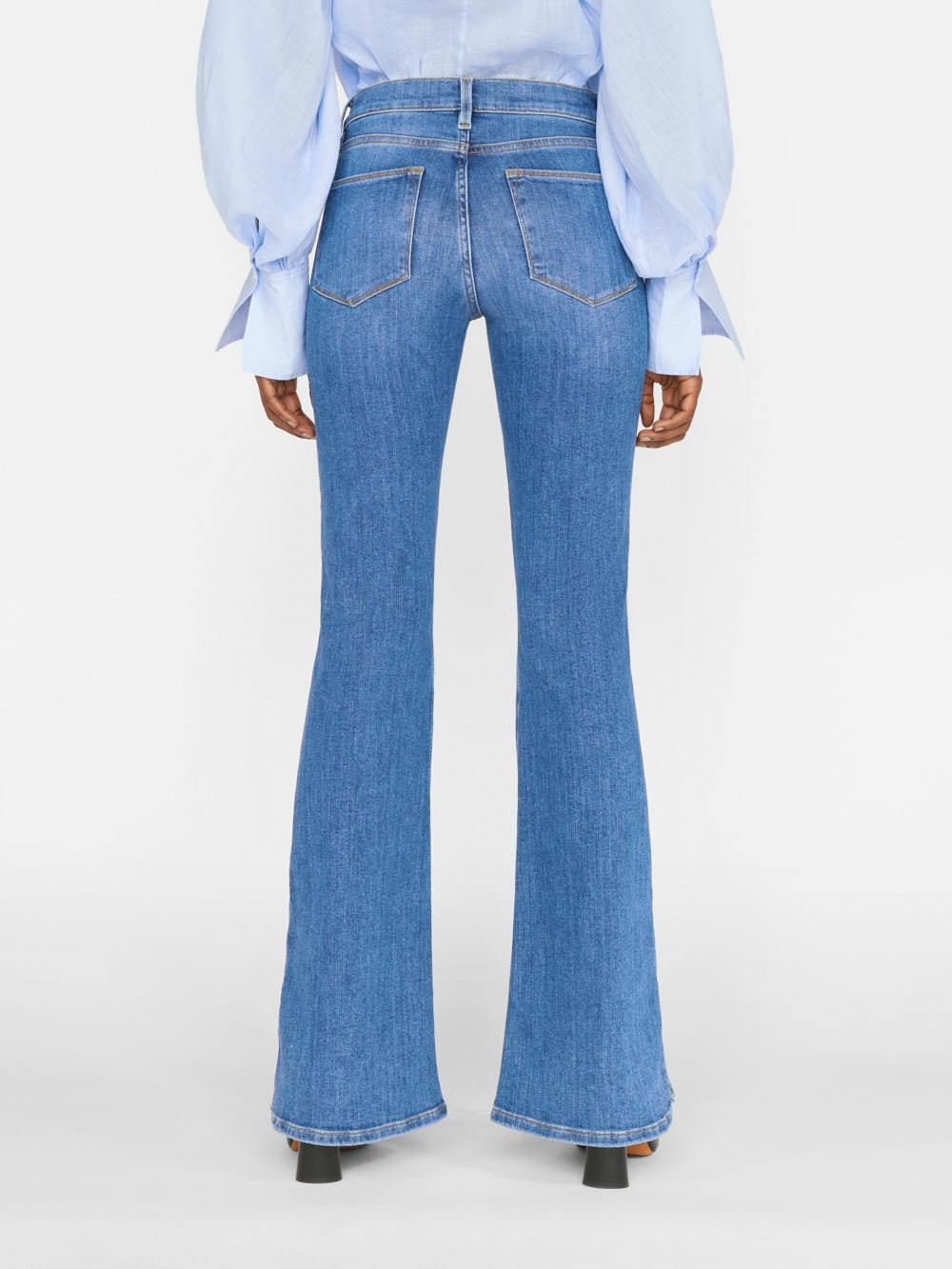 Frame Le High High-rise Flared Jeans In Blue