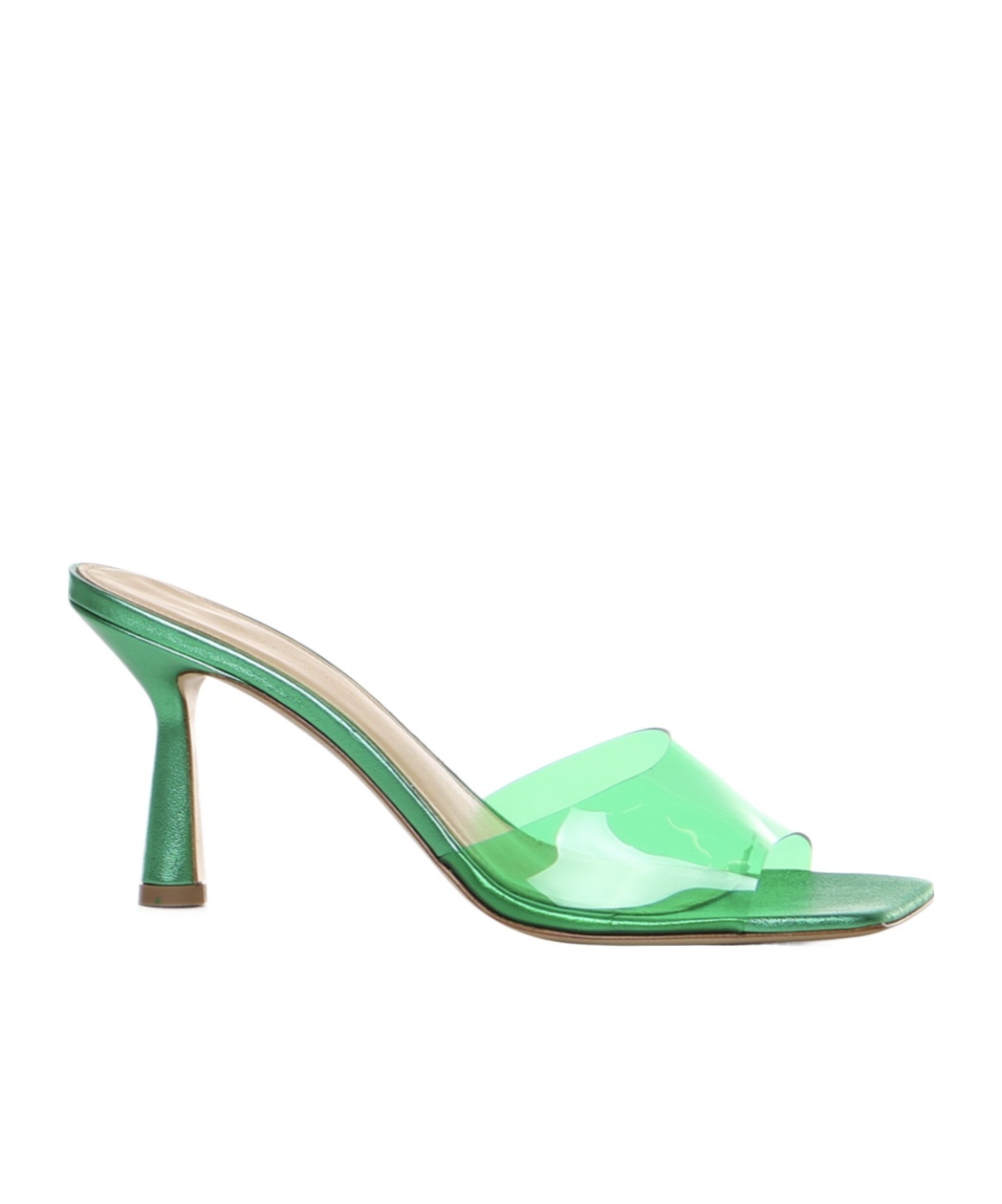 Giuliano Galiano 70mm Transparent-strap Sandals In Green