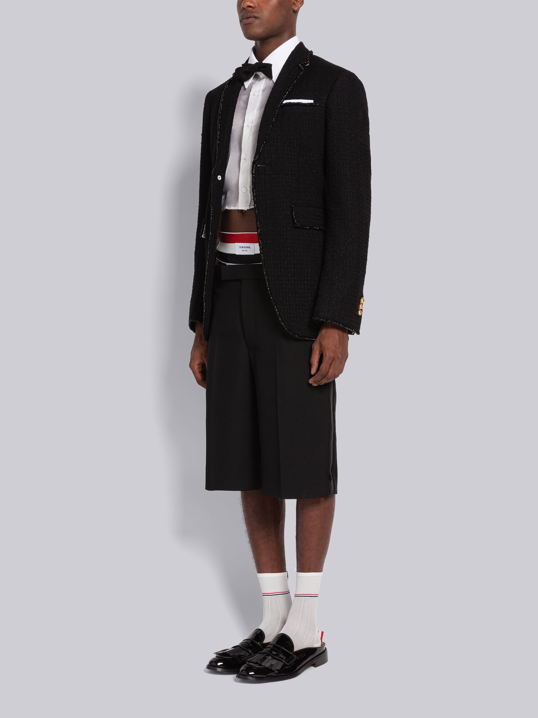 Thom Browne Patent Mule Loafers In Black
