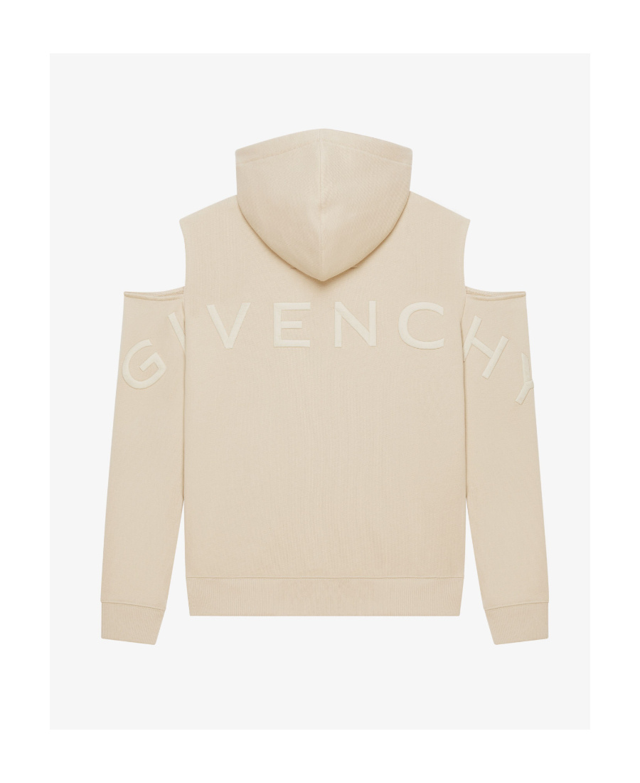 Givenchy 4g Zipped Off-shoulder Jacket In Nude