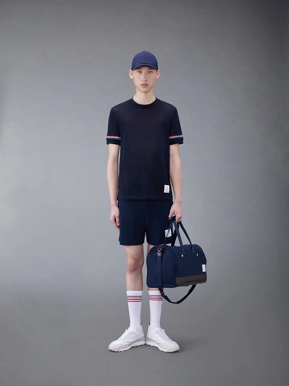 Thom Browne Polo Shirt With Lapel Short Sleeve In Black