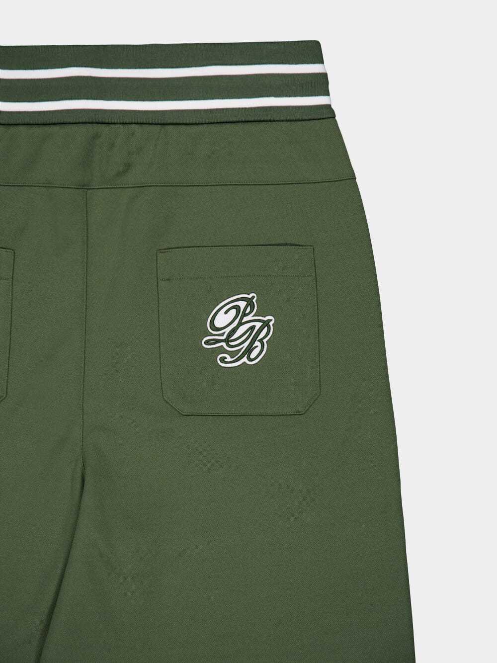 Balmain Logo-print Drawstring Shorts In Green
