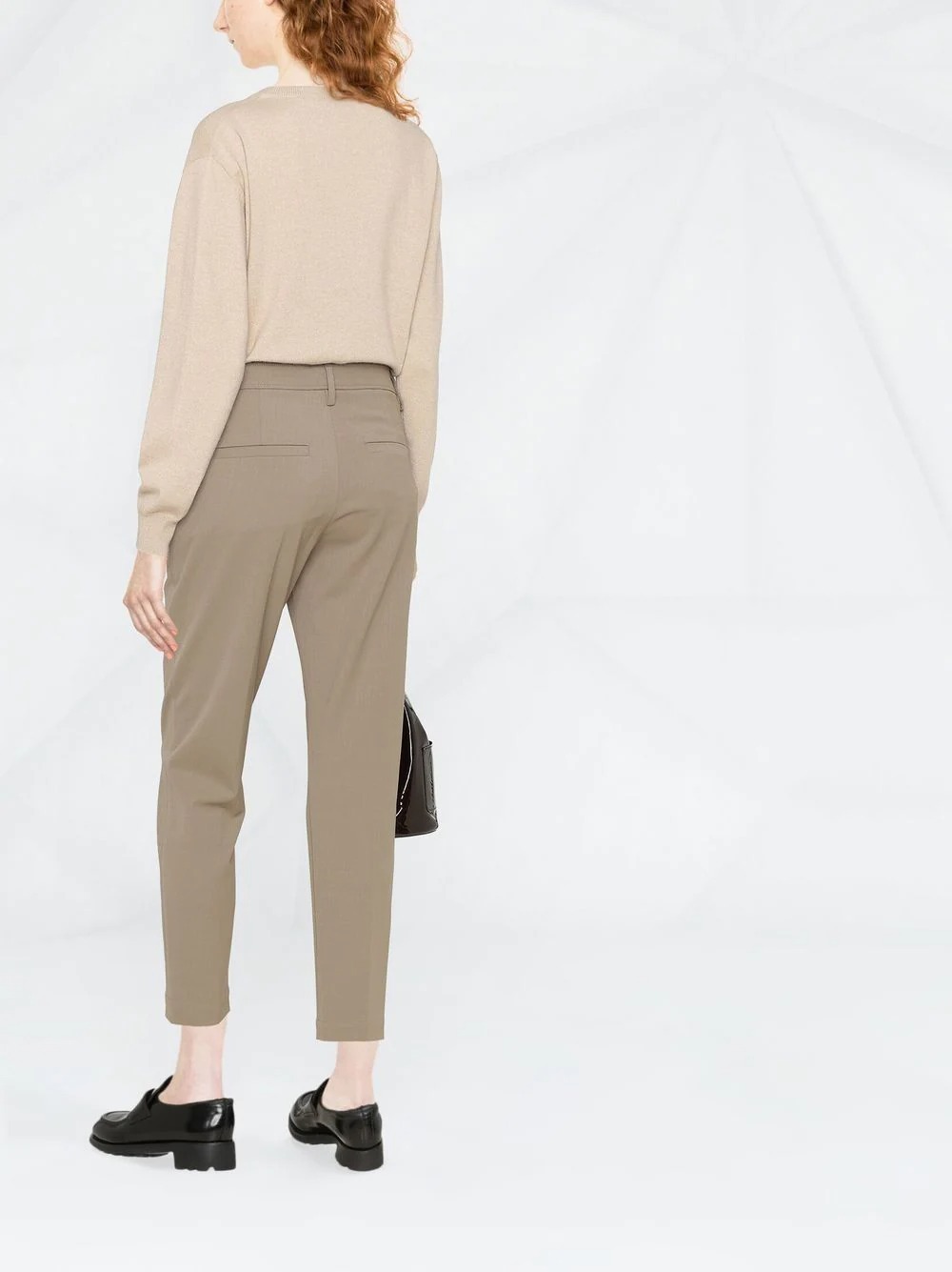 Brunello Cucinelli Cropped Tailored Trousers In Nude