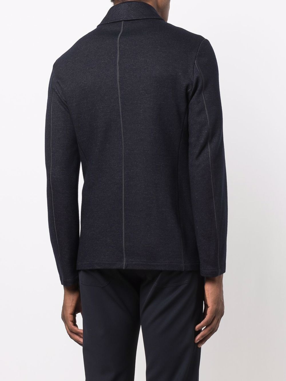 Giorgio Armani Contrast-trim Single-breasted Blazer In Black