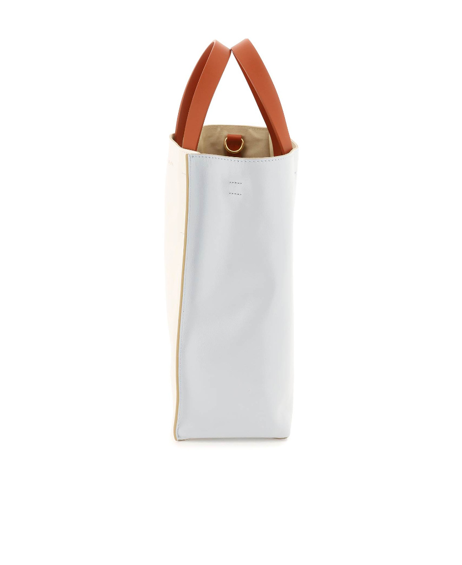 Marni Soft Colour-block Tote Bag In Pink