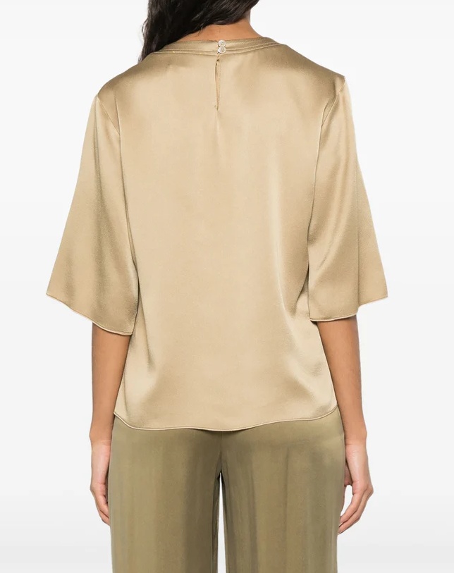 Forte Forte Satin Blouse In Neutral