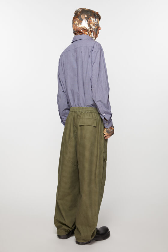 Acne Studios Straight Cotton Cargo Trousers In Green