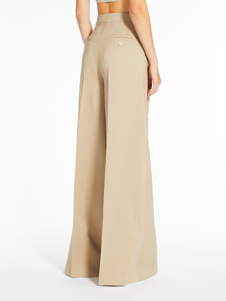 Max Mara Pleated Casual Pants In Brown