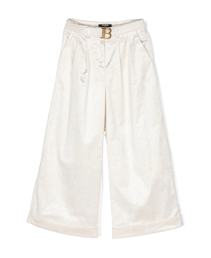 BALMAIN WIDE-LEG CORDUROY TROUSERS 