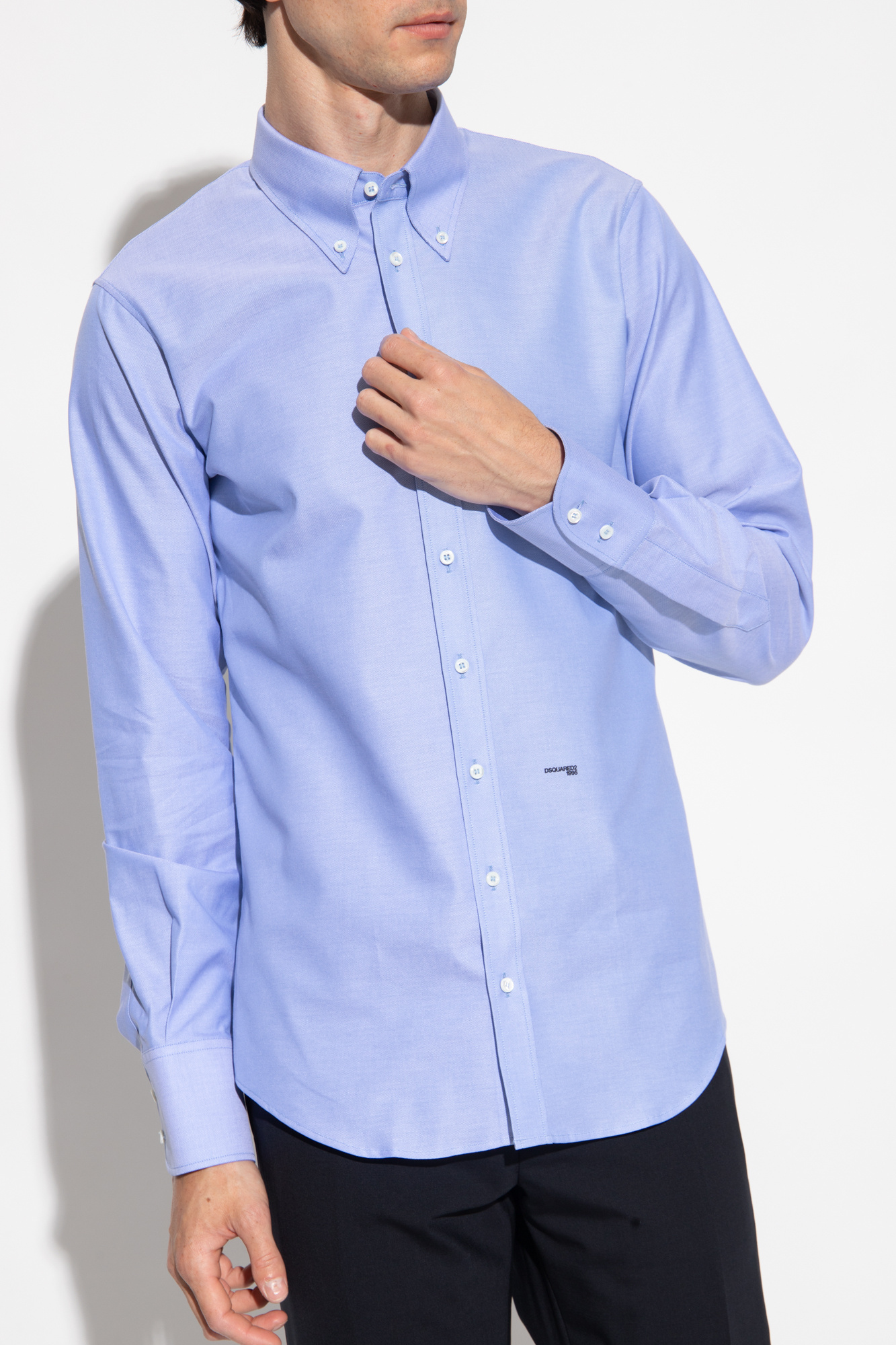 DSQUARED2 LOGO-PRINT LONG-SLEEVE SHIRT