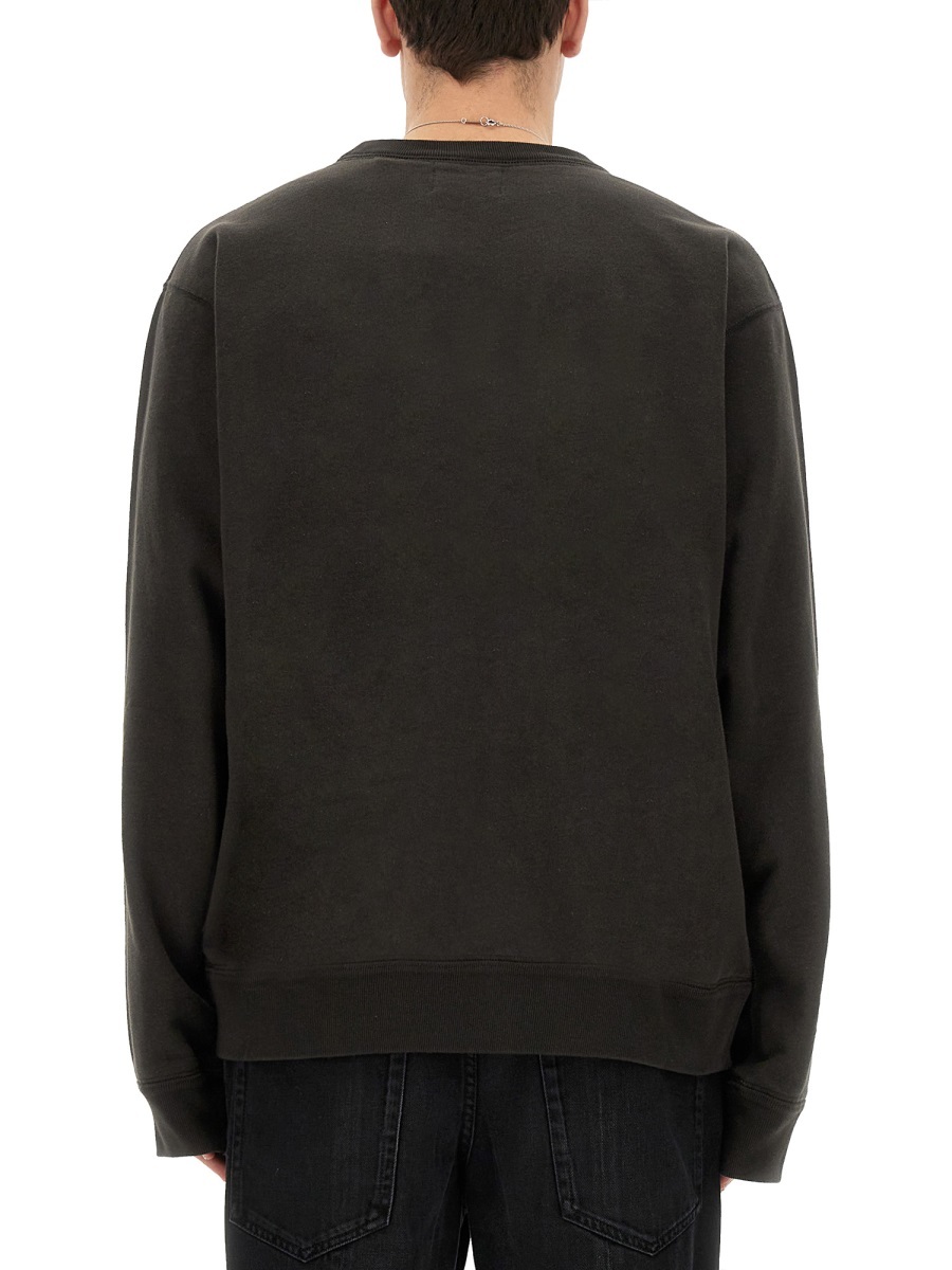 Isabel Marant Man Black Cotton Blend Oversize Mikoy Sweatshirt In Black