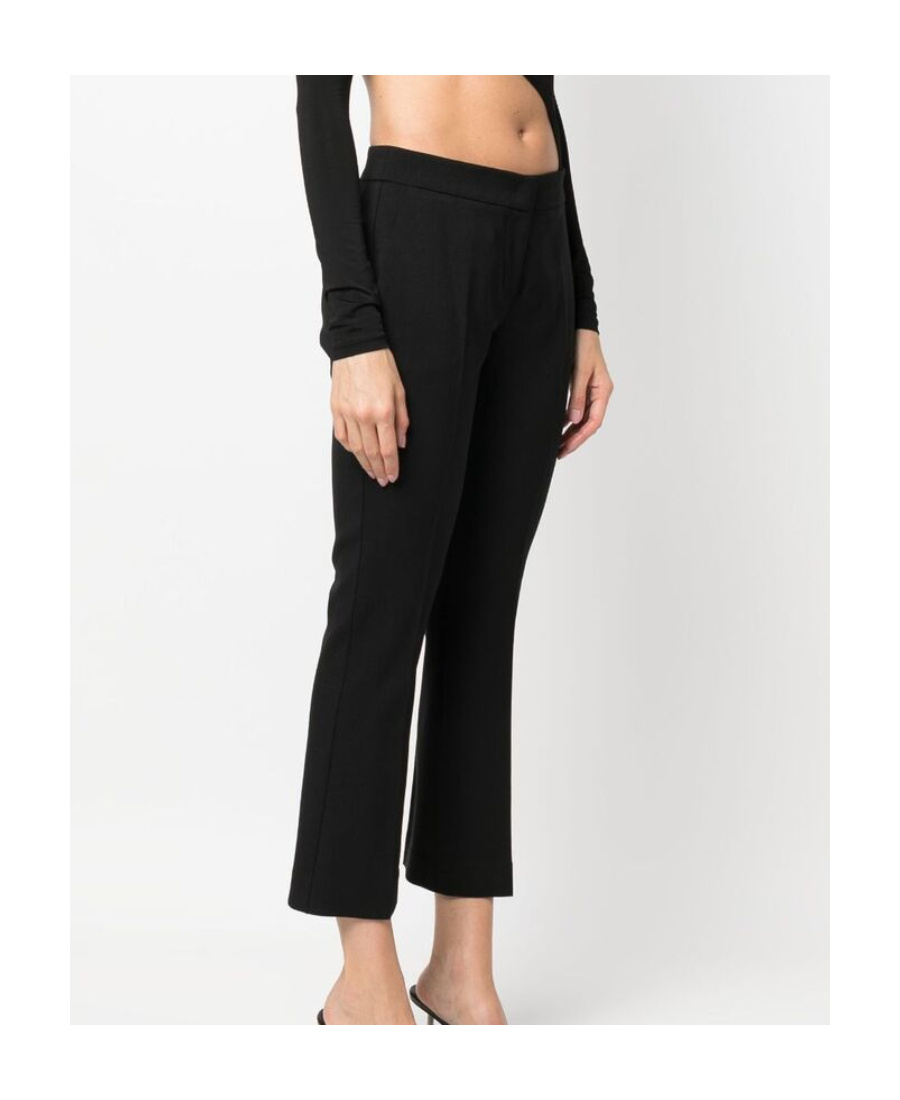 Blumarine Low-rise Cropped Trousers In Black