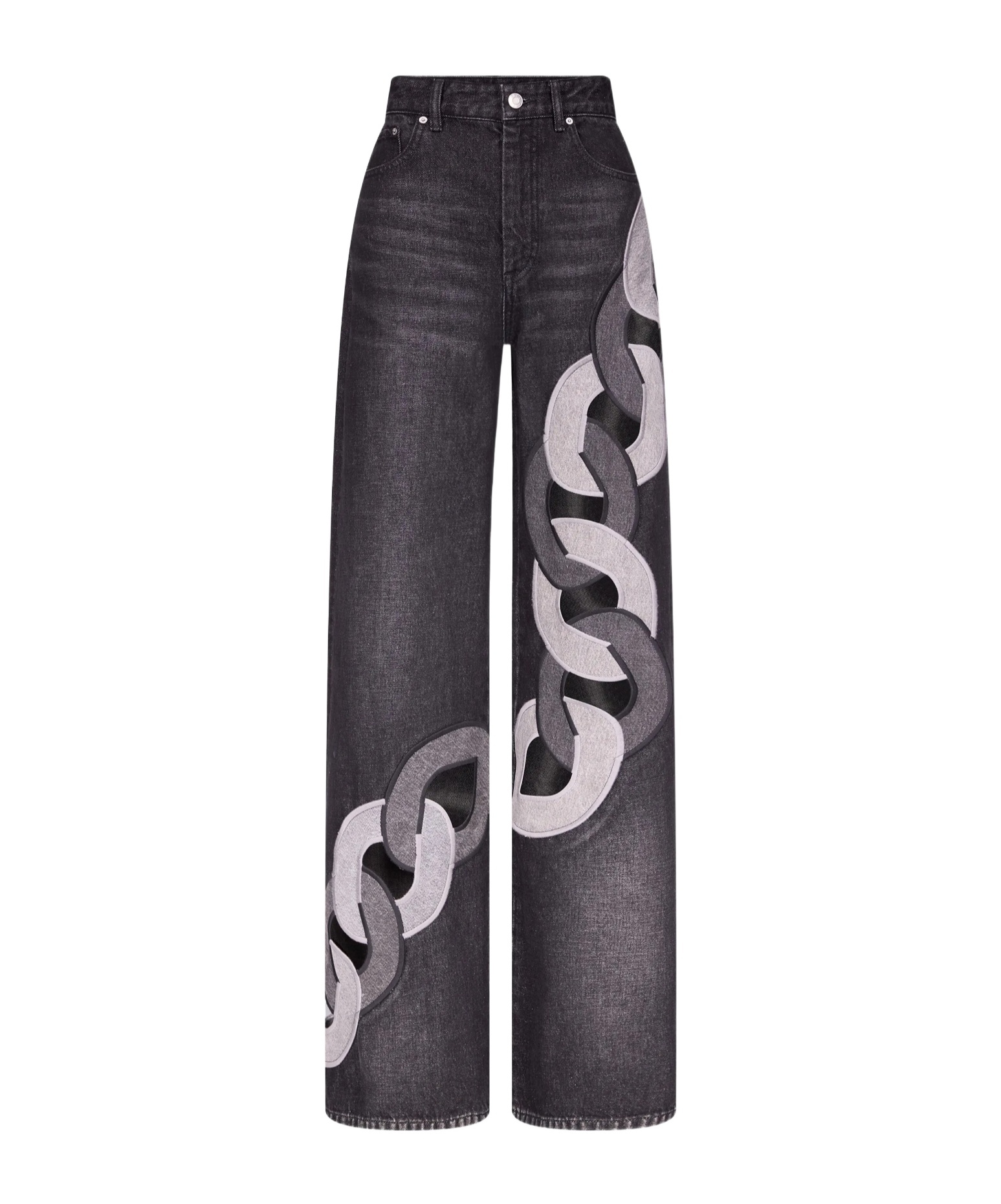 Area Chain Pattern Jeans