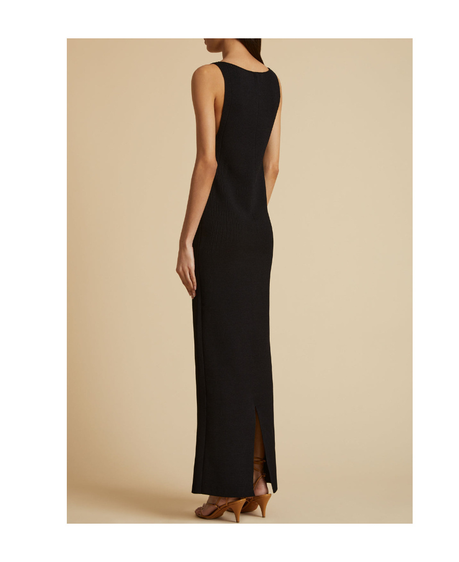 Khaite Evelyn Stretch-knit Maxi Dress In Black