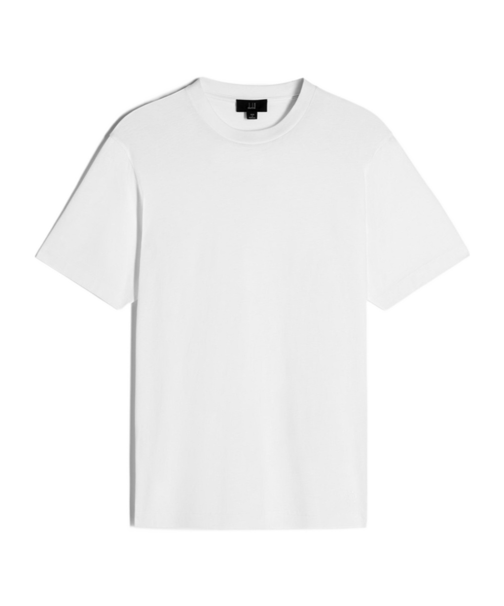 Dunhill Insignia Cotton Short Sleeve T-shirt In White