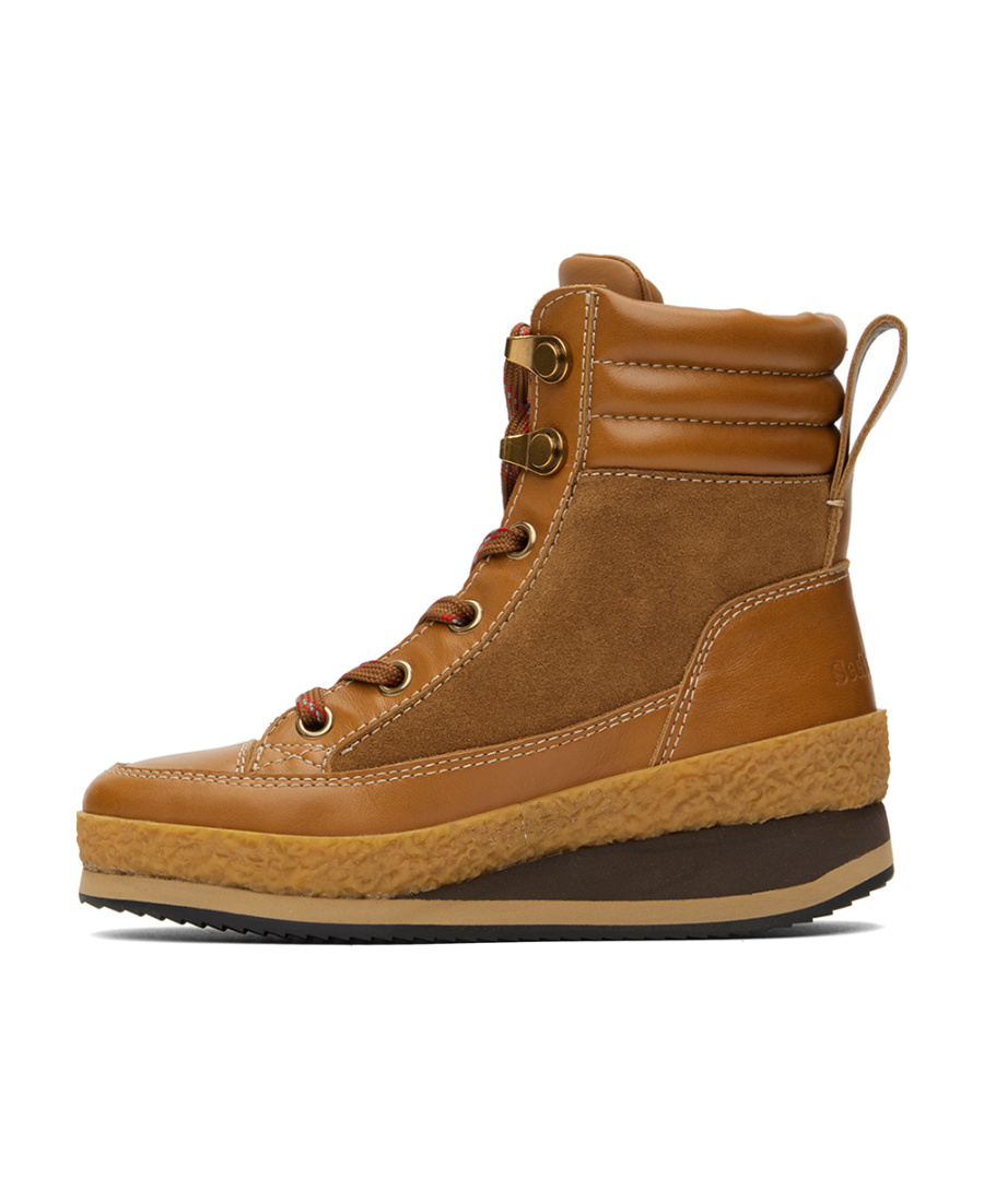 Shop See By Chloé Wedge And Ankle Boots In Brown