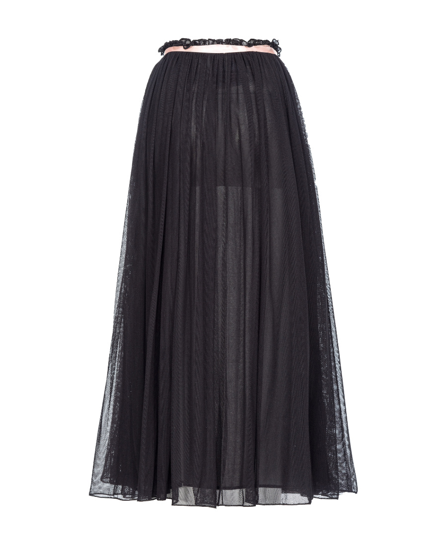 Pinko X Patrick Mcdowell Mesh-design Midi Skirt In Black