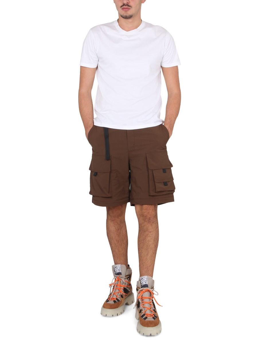 Msgm Mid-rise Cargo Trousers In Green