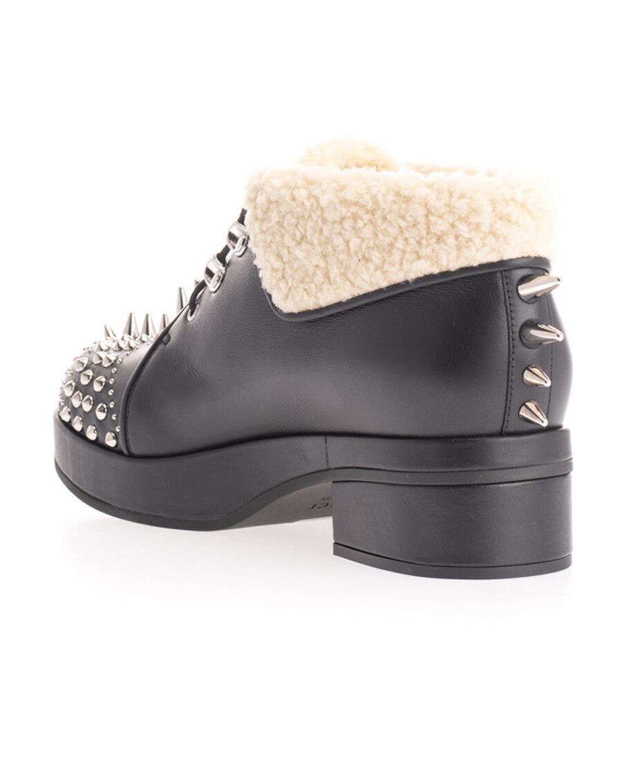 Gucci Metal Rivet Decoration And Ankle Boots In Black