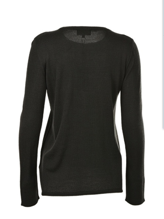 EMPORIO ARMANI DARK GRAY LOGO LONG SWEATER