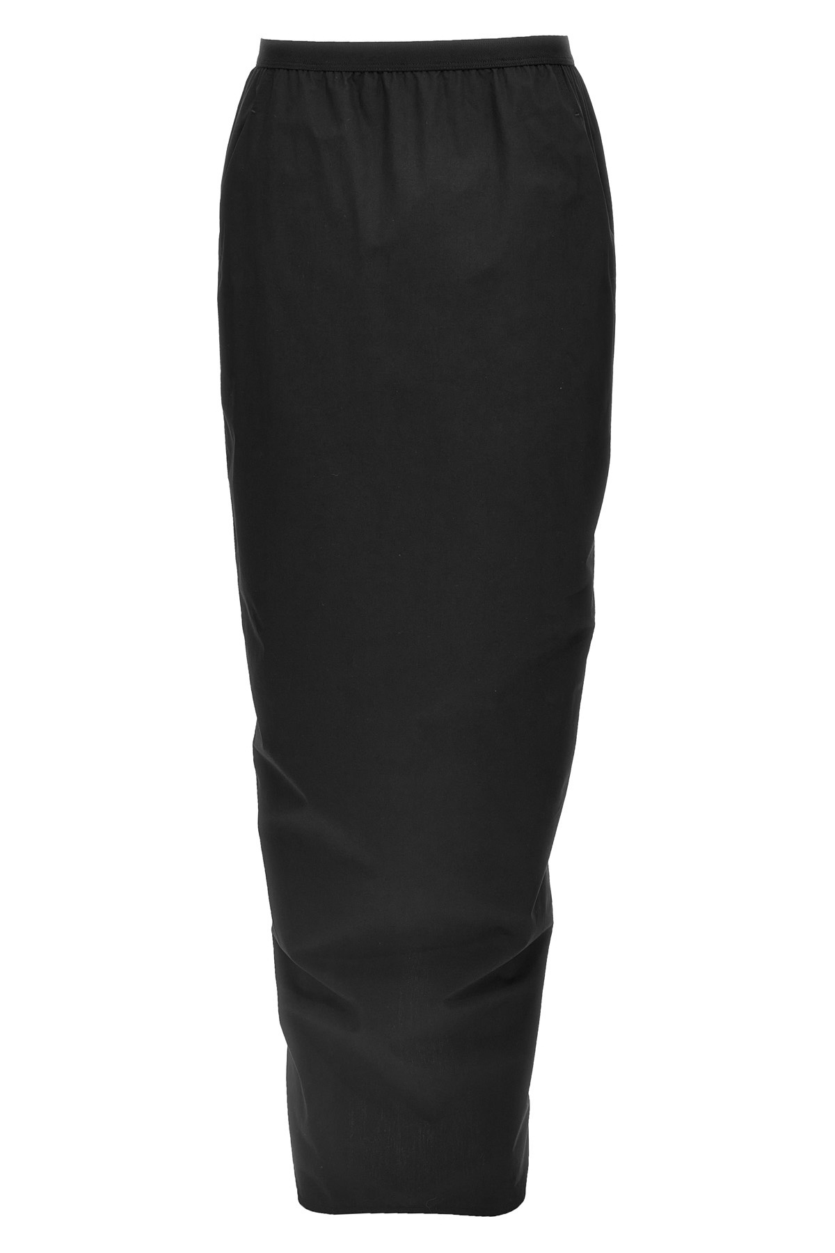 Rick Owens Soft Pillar Long Skirt In Black