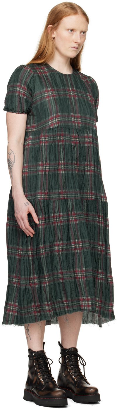 R13 Plaid Dress In Green