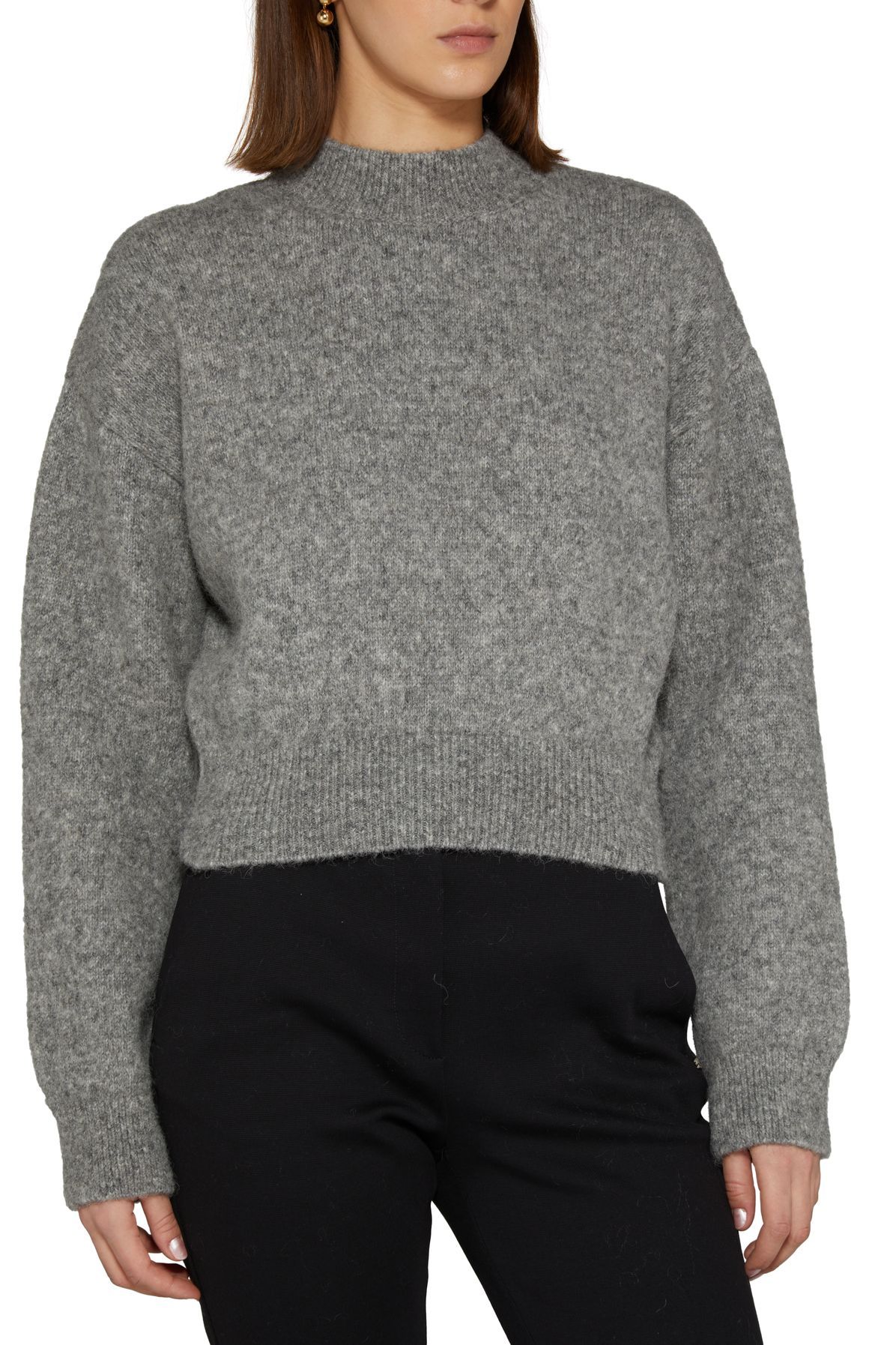 Jacquemus Logo Intarsia Knit Jumper In Gray