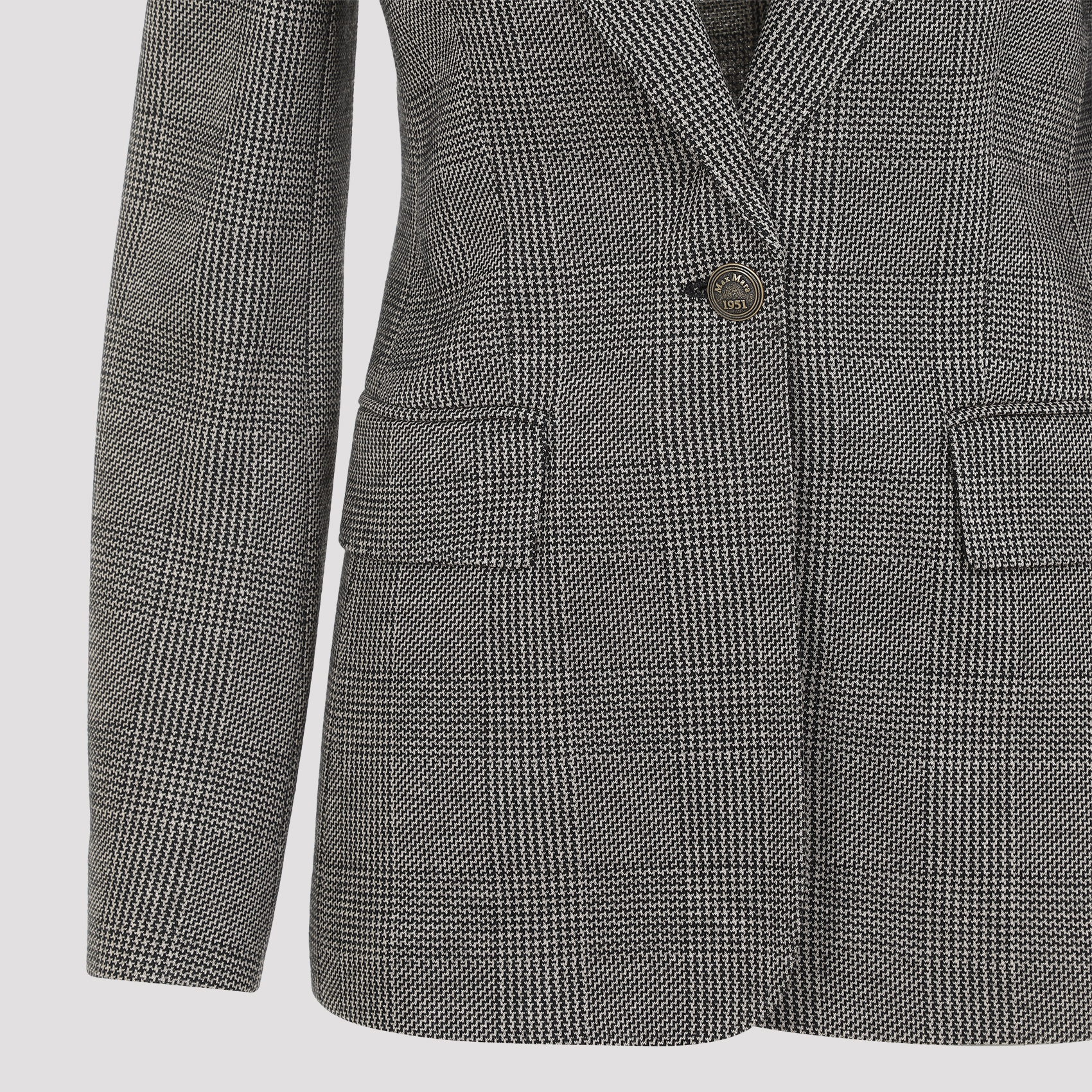 Max Mara Long-sleeved Suit Coat In Black