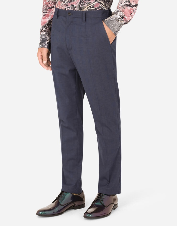 Dolce & Gabbana Check-print Cropped Trousers In Black