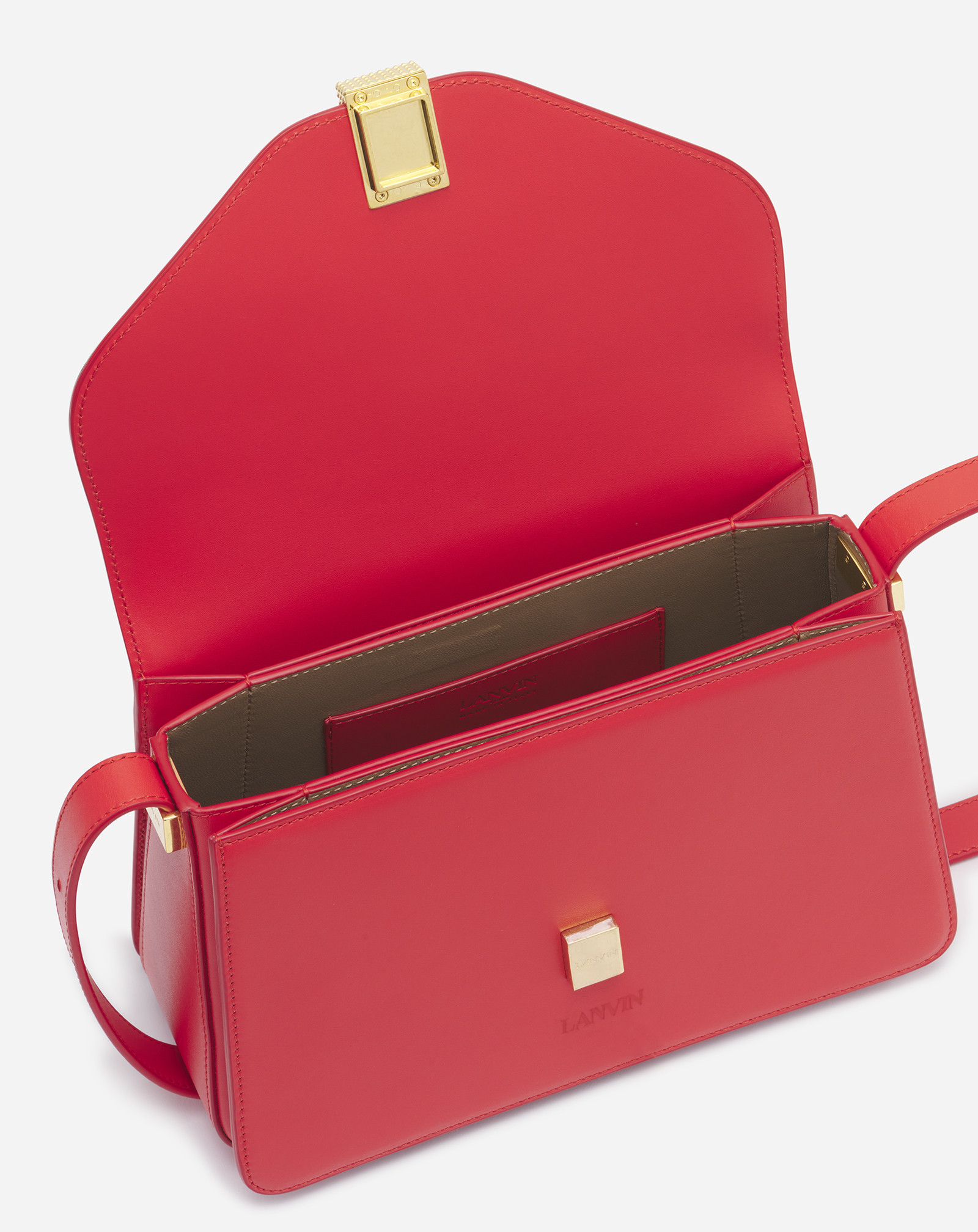 Shop Lanvin Concerto Leather Shoulder Bag