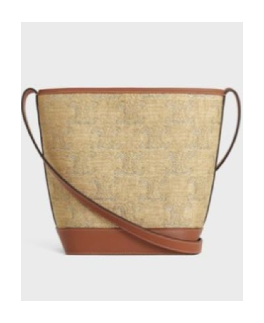 Celine Logo Shoulder Bag In Nude