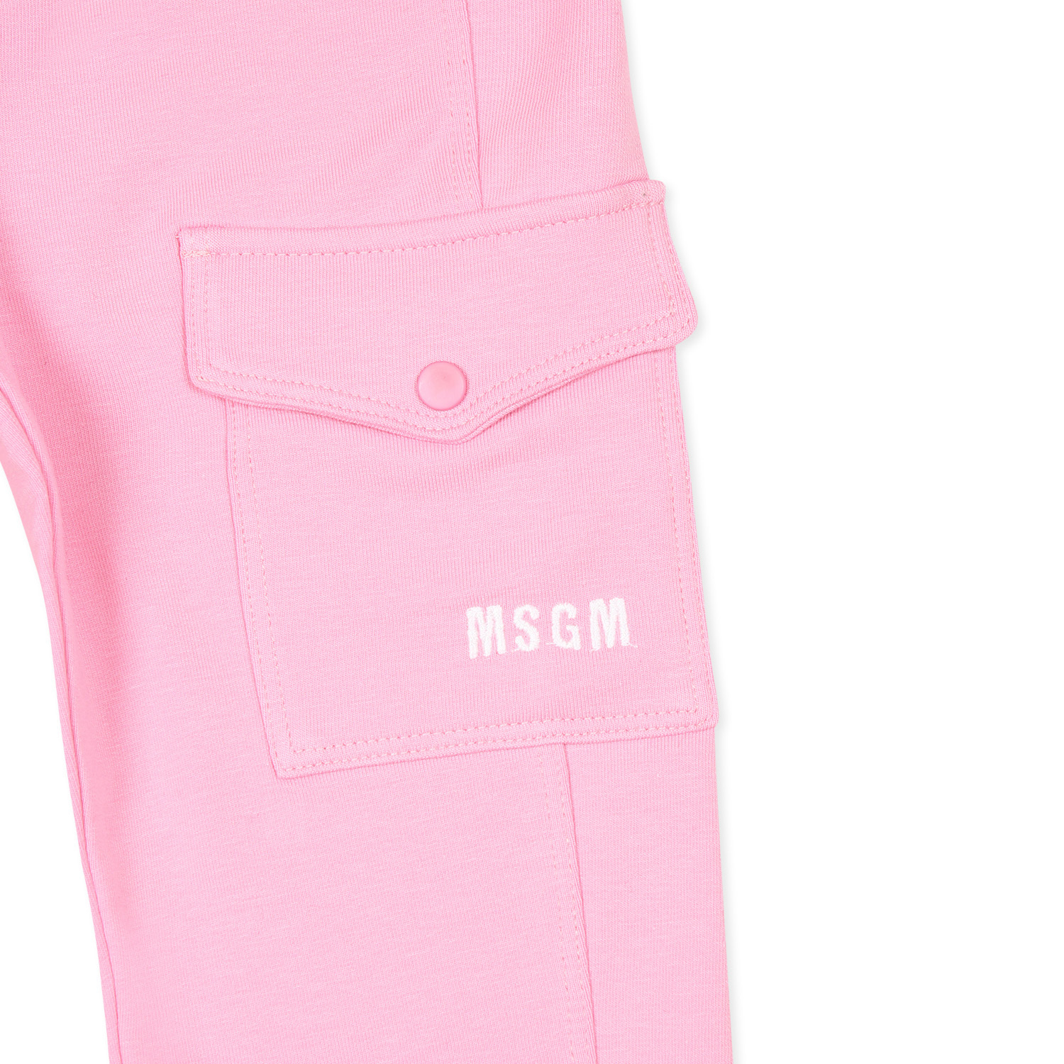 MSGM LOGO-EMBROIDERED TROUSERS