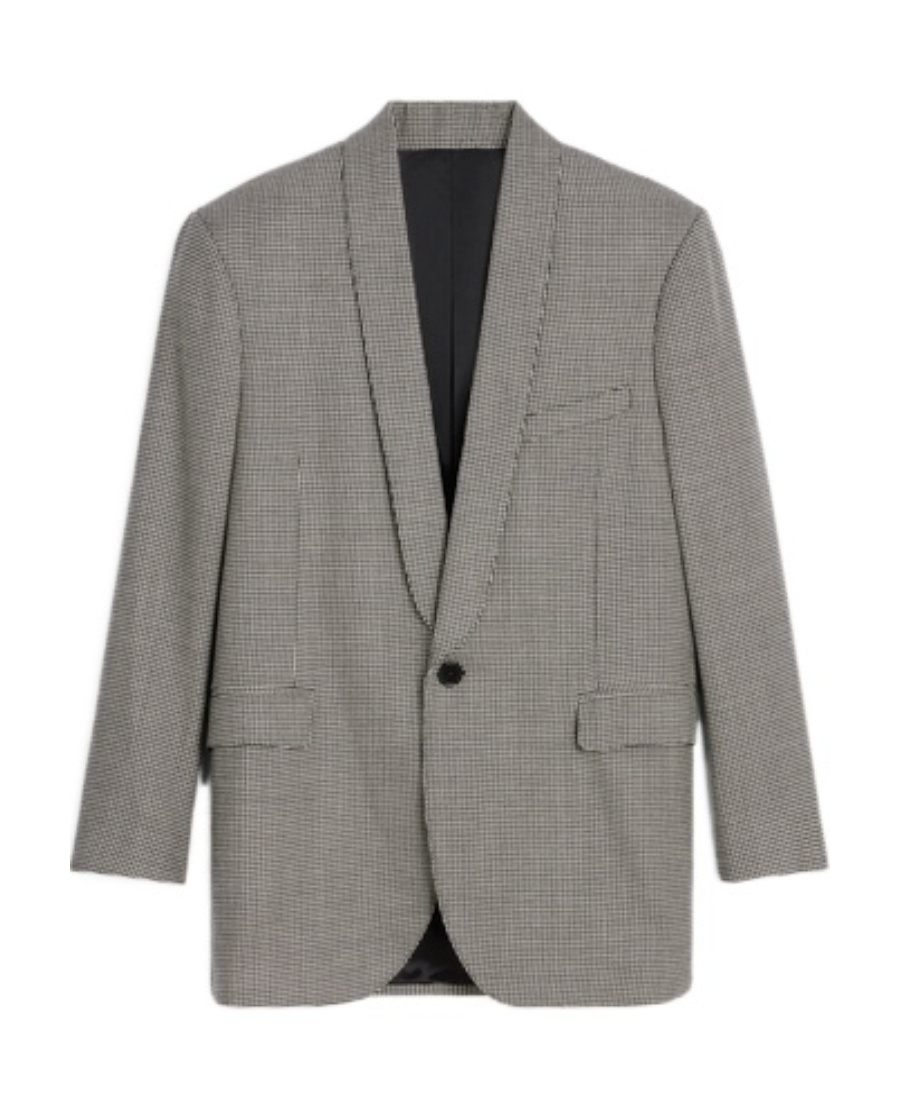 Celine Cashmere Wool Suit Jacket In Gray