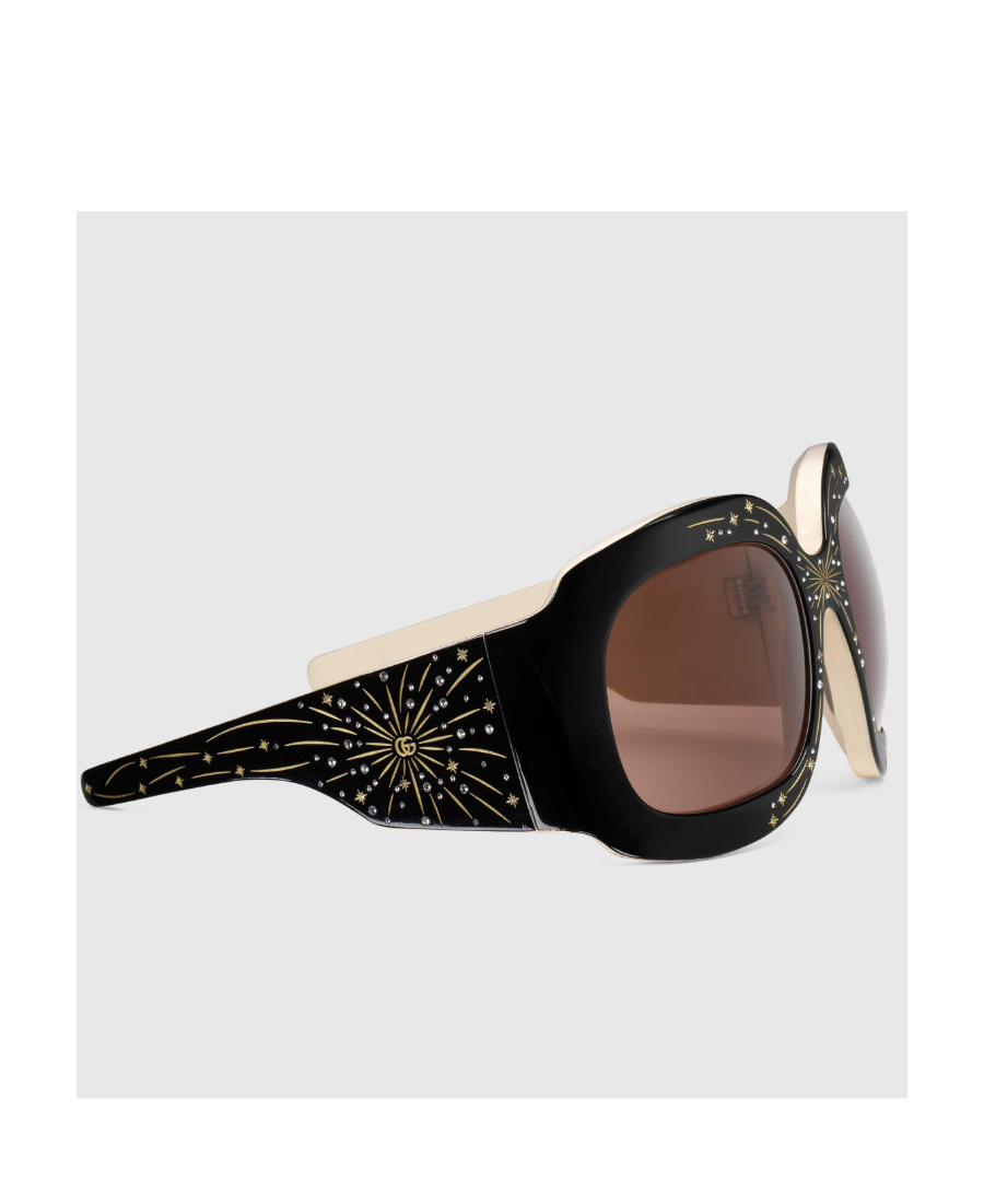 Gucci Eyewear Oversize Square Frame Sunglasses In Nude
