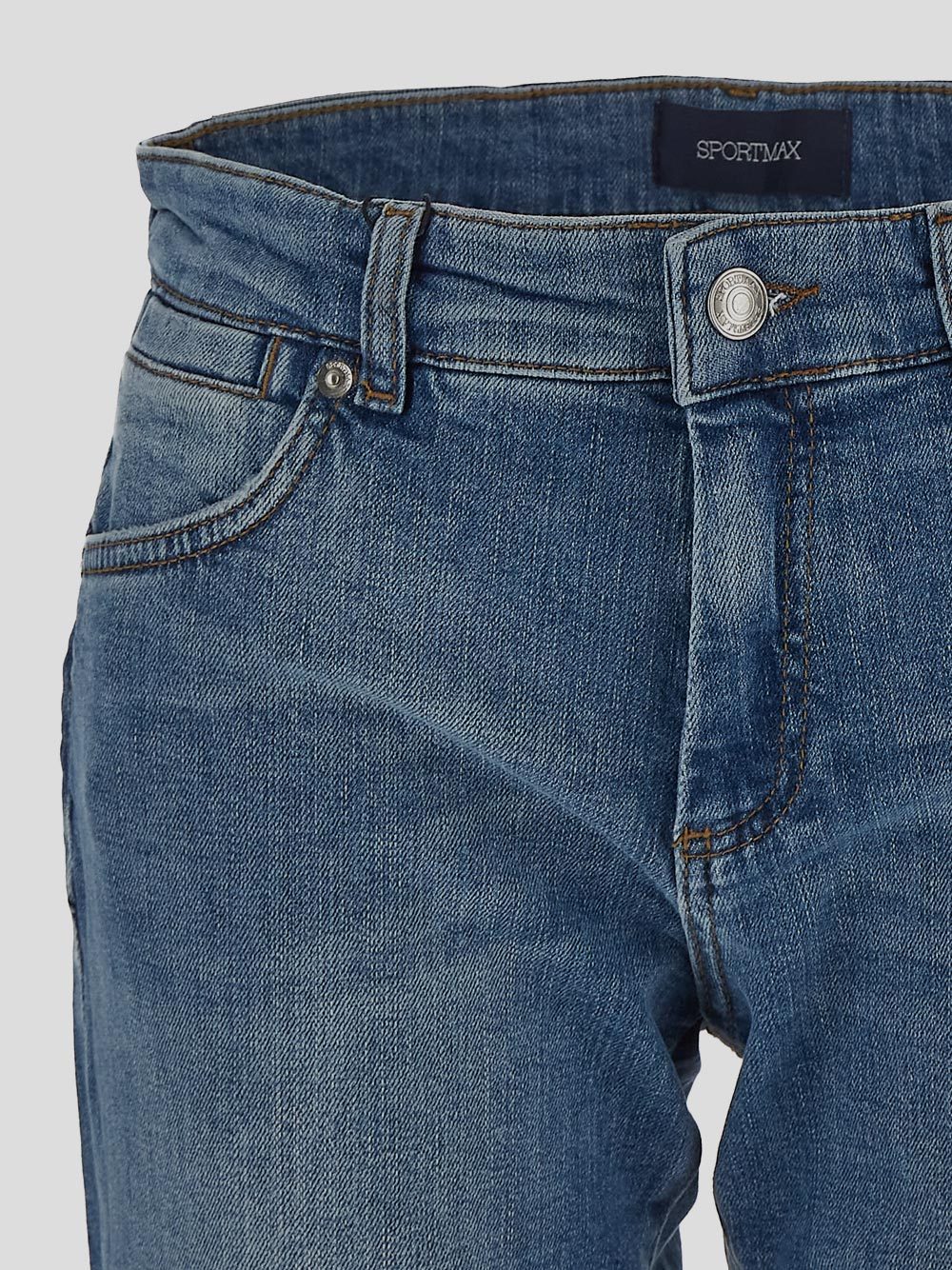 Sportmax Belt Loop Jeans In Blue