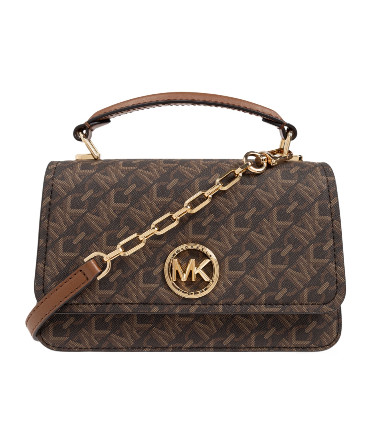 Michael Michael Kors Monogram Logo-plaque Tote Bag In Black