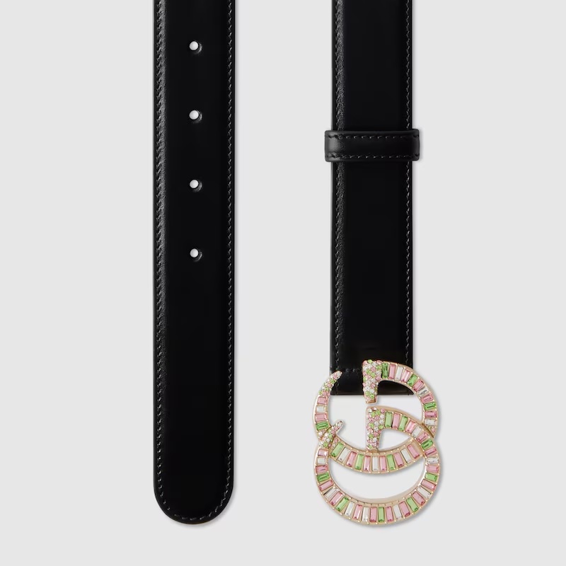 Gucci Double G-buckle Belt In Black