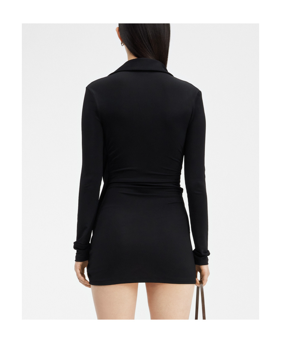 Jacquemus A Twisted Knitted Mini Dress In Black