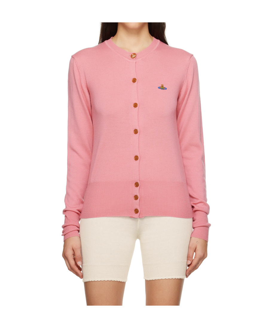 Vivienne Westwood Bea Orb-embellished Button Cardigan In Purple
